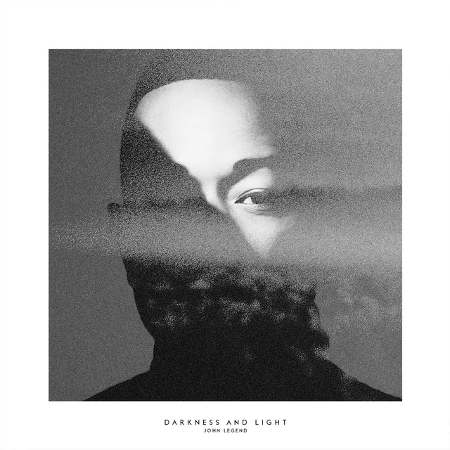 Darkness and Light cover: a grainy double exposure of John Legend's face