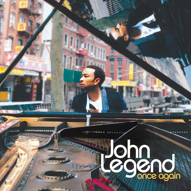 Once Again cover: John Legend at a grand piano on a city street